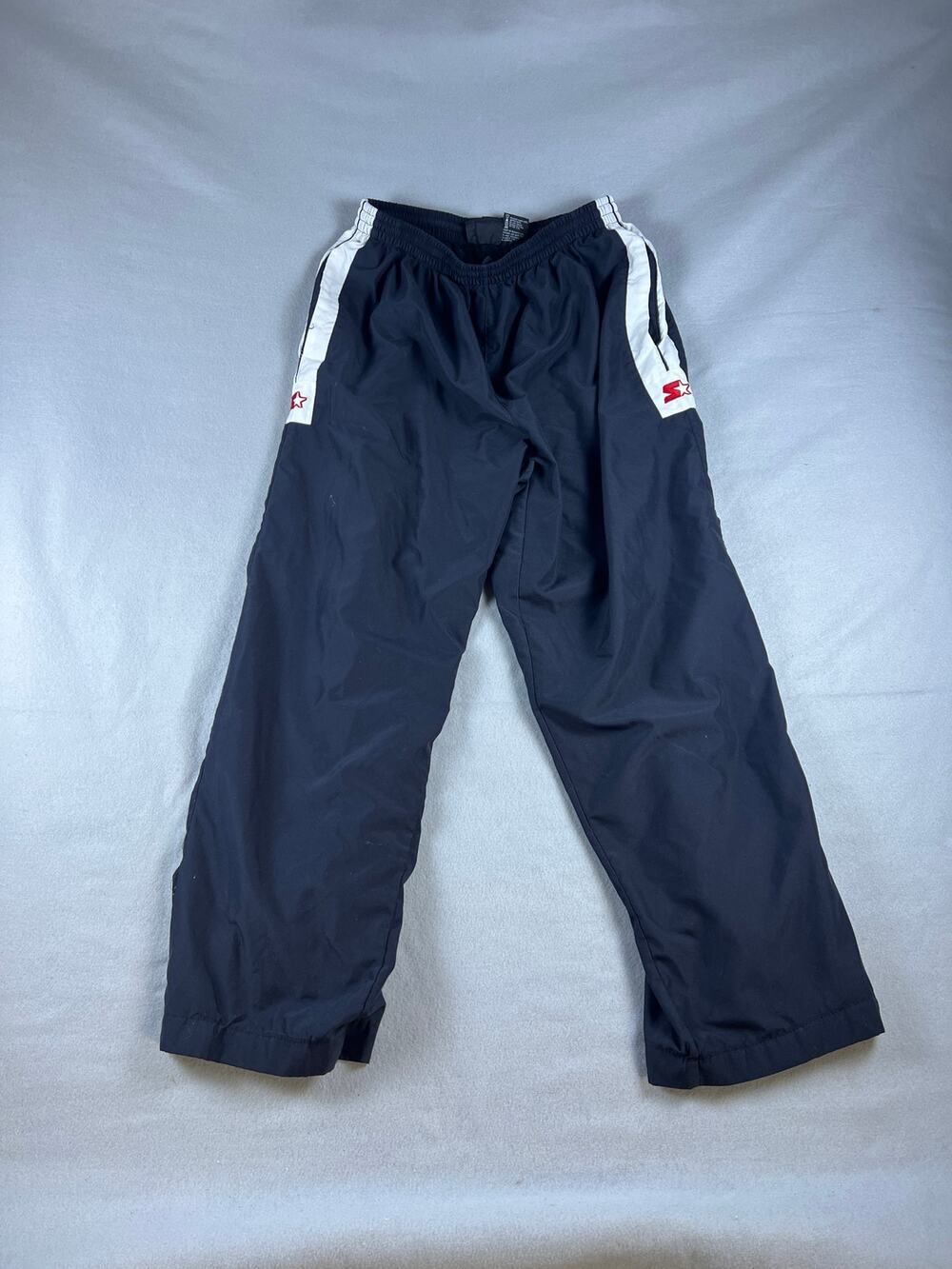 Starter Track Pants Mens L Black White Stripe Mesh Lined Athletic Sports Outdoor